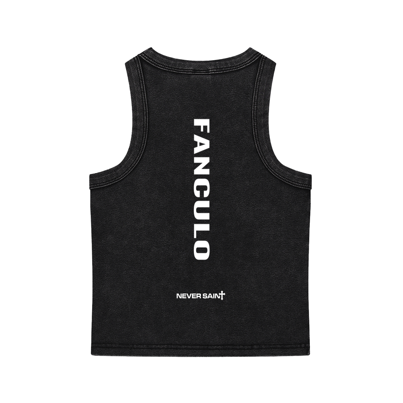 "FANCULO" Snow Washed Tank Top
