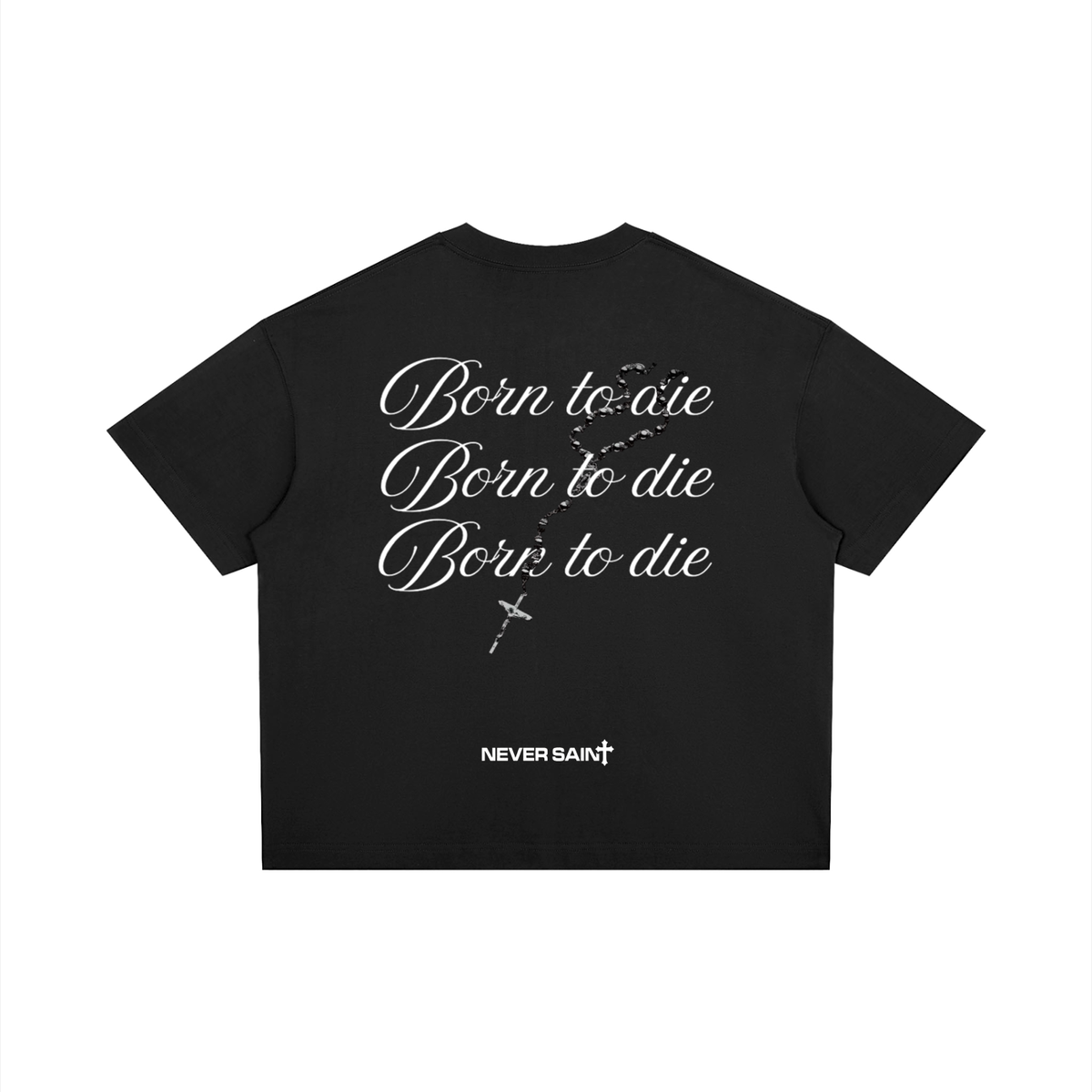 "BORN TO DIE" Unisex Boxy-Cropped T-Shirt