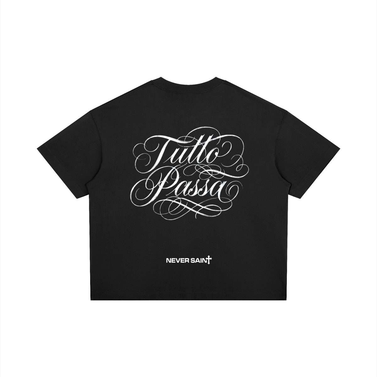 "TUTTO PASSA" Unisex Boxy-Cropped T-Shirt