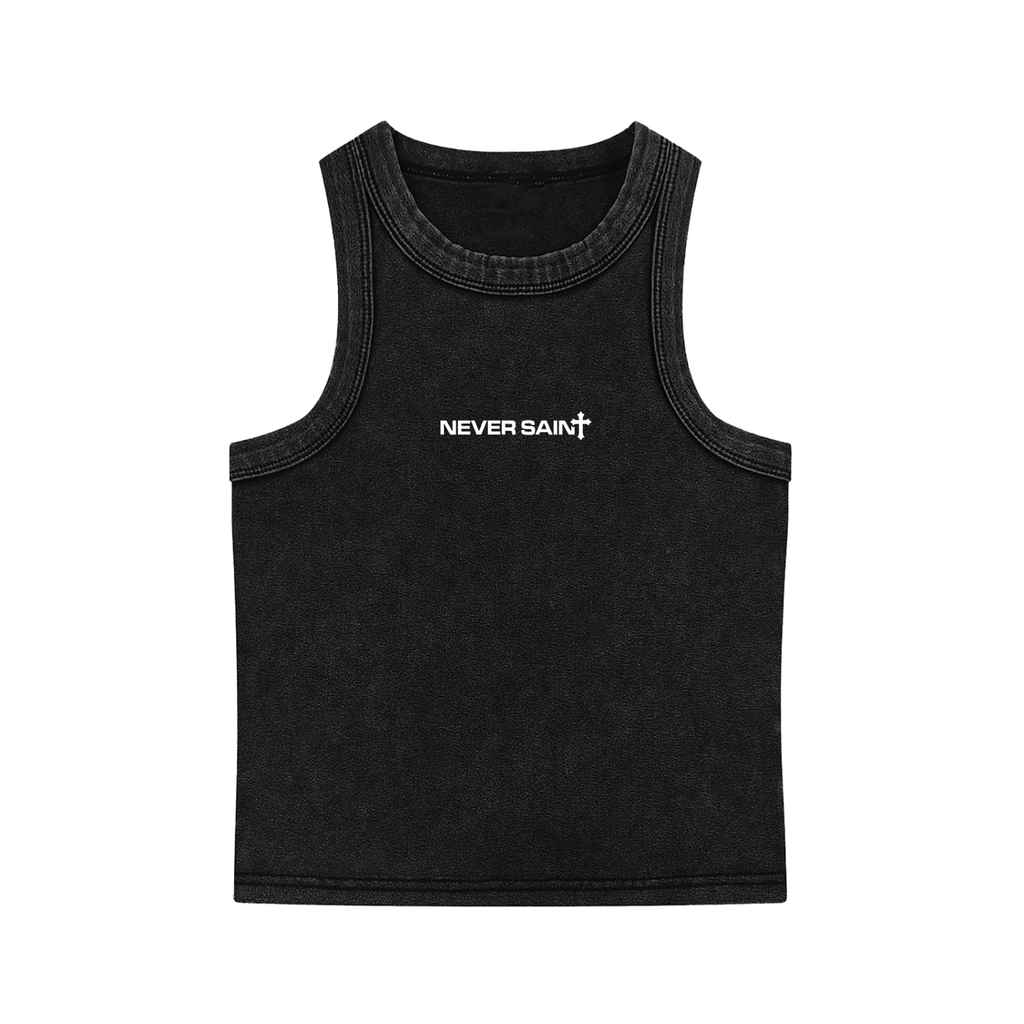 "FANCULO" Snow Washed Tank Top