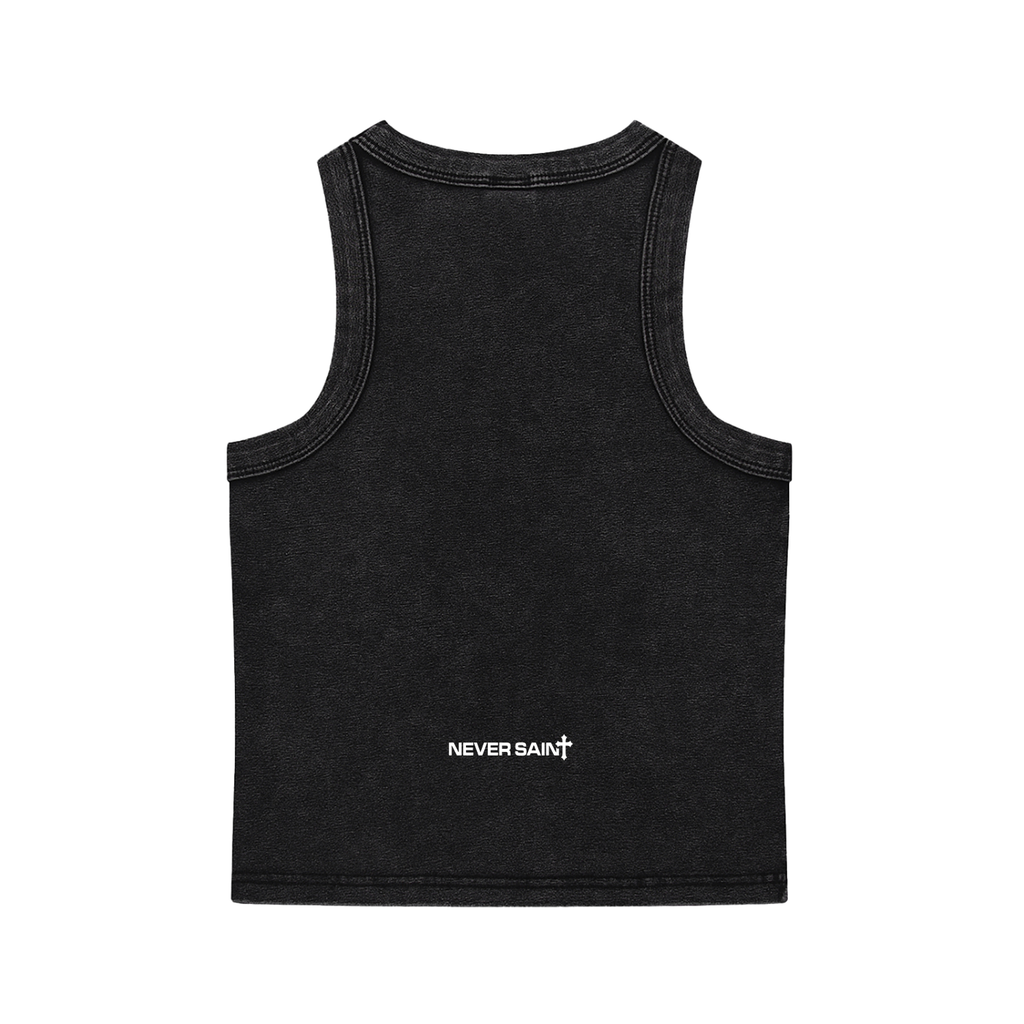 "BLESSED" Snow Washed Tank Top