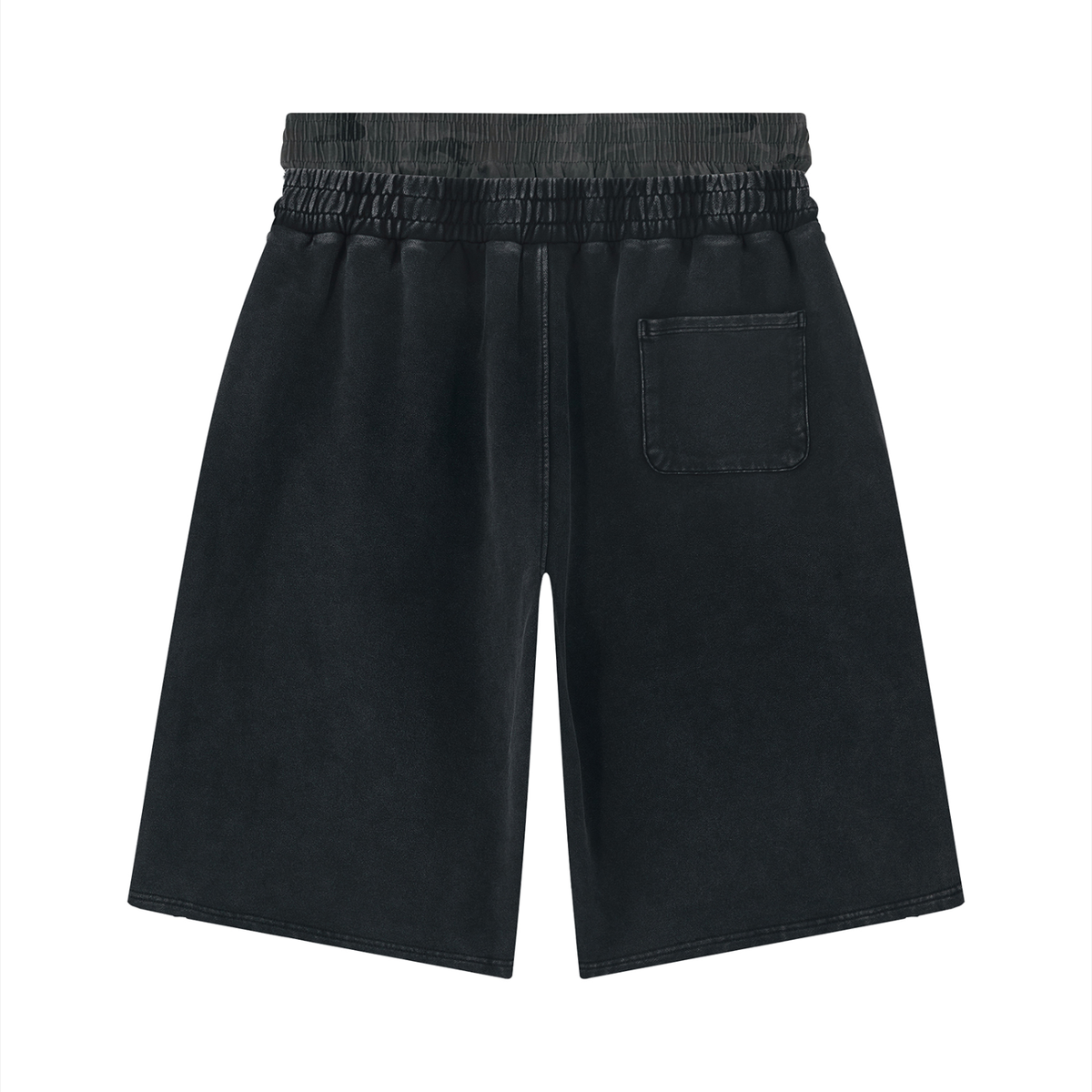 "Gray Camo" Distressed Wide Leg Shorts